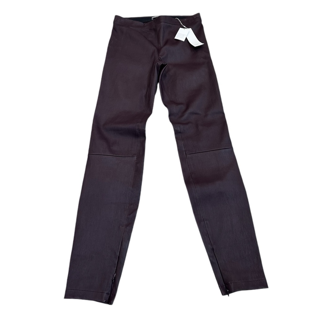 Vince Leather Leggings with ankle zip Sz M
